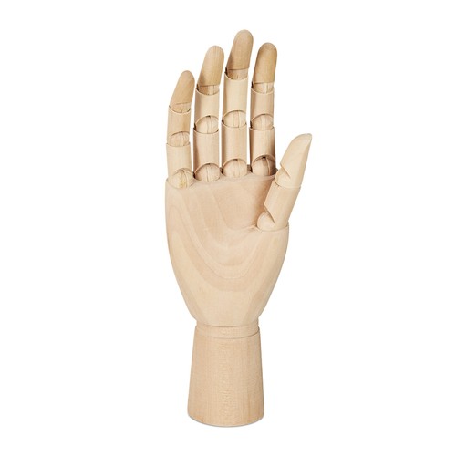 Wooden hand drawing mannequin