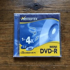 MEMOREX Mini DVD-R 1.4GB 30 Min Recordable Brand New Sealed
