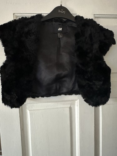 Girls black faux - black,