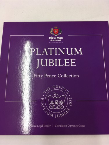 Platinum jubilee 50p coin - platinum, set
