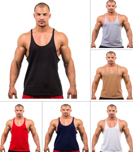 Mens plain gym vest - mens,