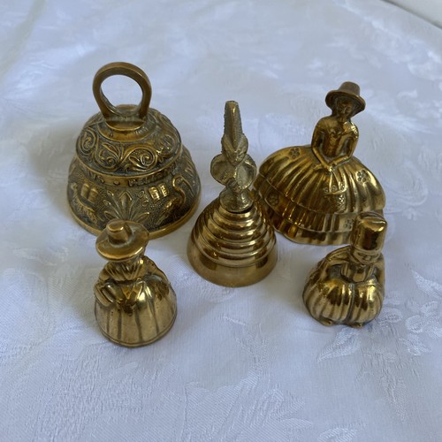 Vintage brass bell - x5, mixed