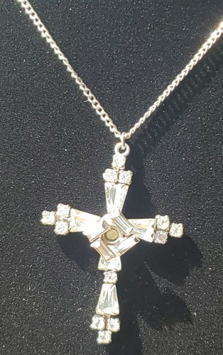 Sterling silver cross pendant - silver,