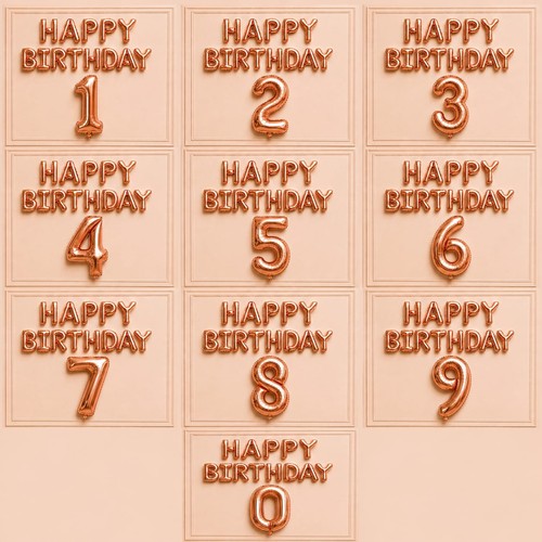 Happy birthday balloon age - happy,