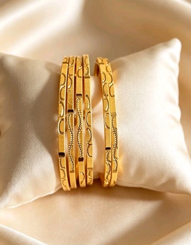 Ethnic bangles 22k gold plated - 22k,