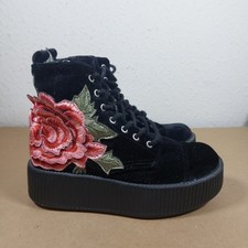 TUK flower floral black womens
