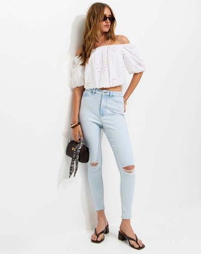 New look light blue - look, ripped