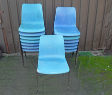 14 x HOSTESS Adult  Plastic Metal School / Hall / Event Stacking Chairs