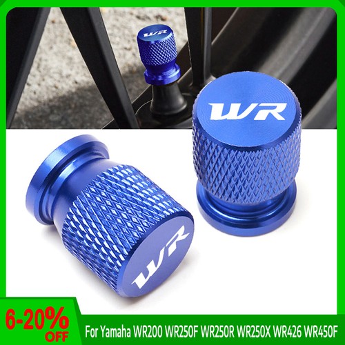 Blue wheel tire valve - tire, caps