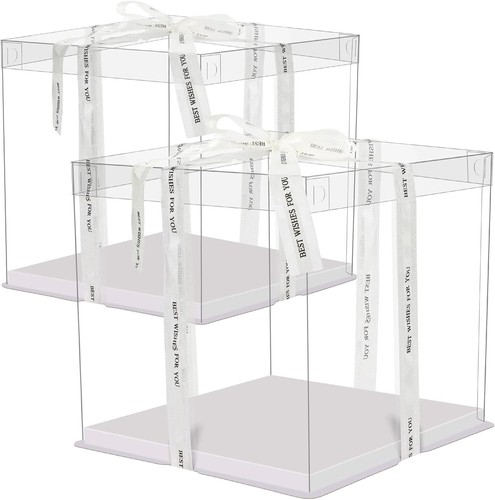Transparent cake containers - cake,