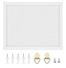 Cork Bulletin Board with White Felt – 2-Pack – Wood Fram