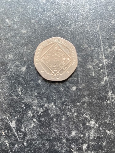 Coin 20p castle rushen clock - coin,