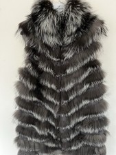 BCBGMAXAZRIA Women's Vest Real Fox Fur ,Xs