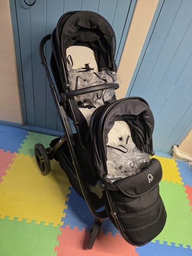 Double pram puggle - double, black