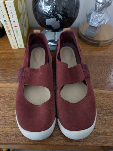 Clarks trigenic flat dark red - flat,