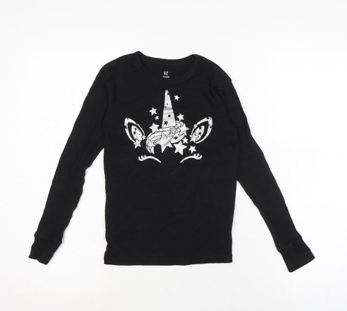 Gap girls black solid cotton - girls,