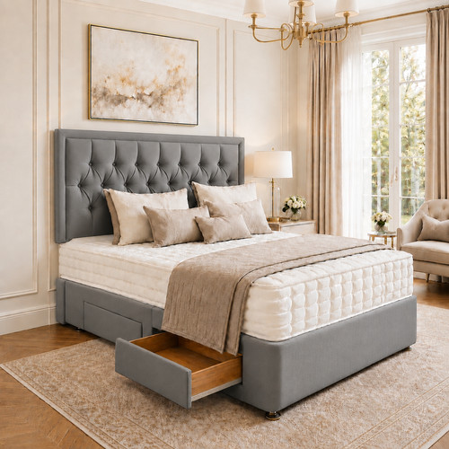 Divan plush bed - bed, set