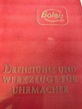 Boley Precision Watchmakers Accessories Catalogue No. IV