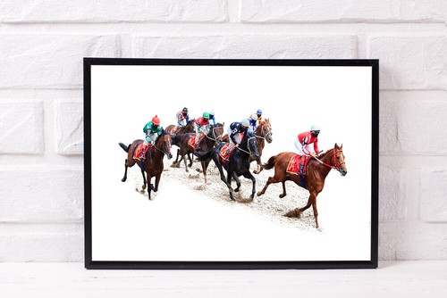 Horse racing print picture - racing,