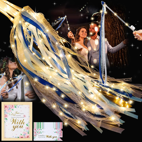 Wedding wands with ribbons - 50,