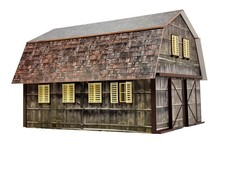 Diorama model kit 1/18 Model car warehouse - barn Auto models display 1:18 scale
