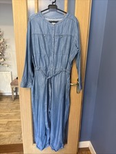 BNWT Fat Face Imogen Tencel Jumpsuit Chambray UK Size 22 RRP £69.50