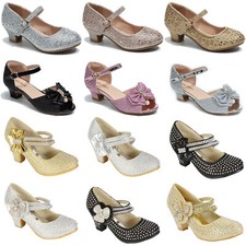 GIRLS DIAMANTE SHOES WEDDING