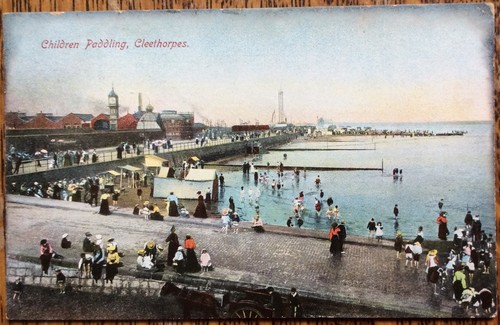Cleethorpes children paddling - cleethorpes,