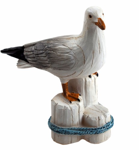 Seagull post with blue rope - post,