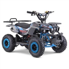 FunBikes Ranger 50cc Grey/Blue Kids Petrol Mini Quad Bike