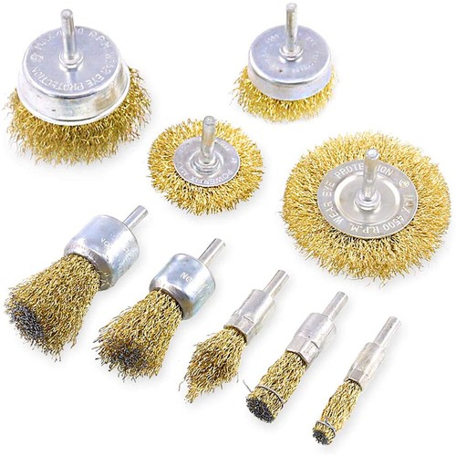 Brass wire brush wheel - brass,