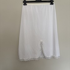 M&S White Satin Lace Trim