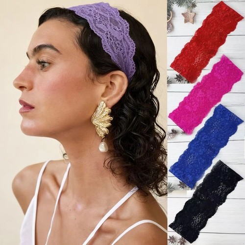Hollow lace headband elastic - hollow,