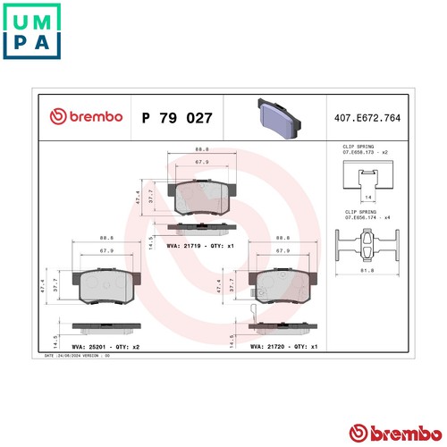 Brake pad set disc - brake, 79