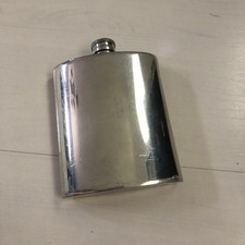 Sheffield Rose English Pewter Hip Flask Sold As Seen Scratches No Dents 