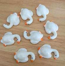 Mini Plastic Resin Goose Trinkets - 8 Dead Goose Cross Eye Figures