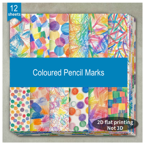 Coloured pencil marks - marks,