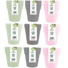 Round Plastic Flower Plant Pots Home Garden Gardening Indoor Outdoor Green House