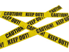 6m Yellow CAUTION Halloween Warning Tape Haunted House Party Decoration  Horror