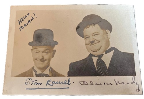 Laurel and hardy dual - laurel, signed