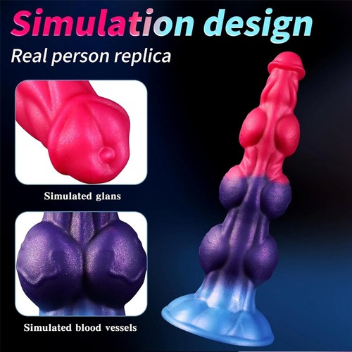 Large knot dildo with - with, suction