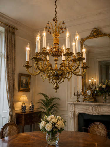 Large light solid - solid, brass