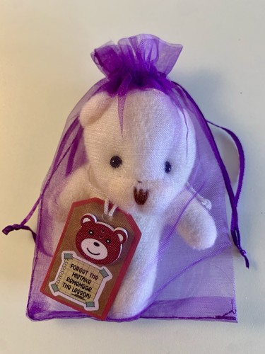 Mini white rabbit plush teddy - rabbit,