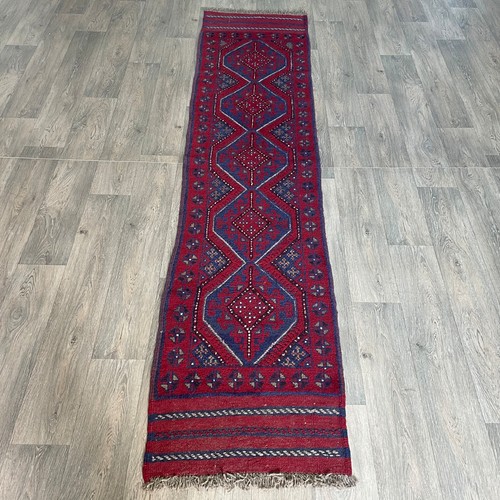 Red afghan mushwani rug - red,