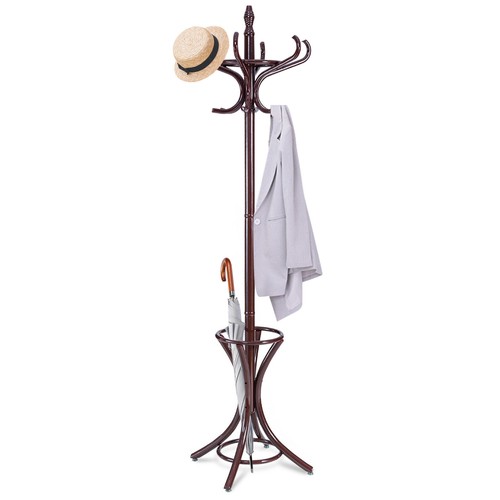 Freestanding coat rack wooden - coat,