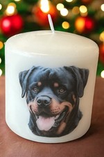 Rottweiler Dog Candle 8cm X