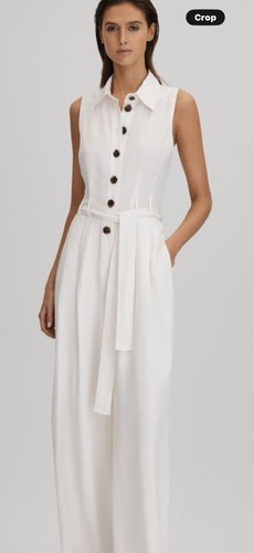 Reiss perla jumpsuit size - size, 14