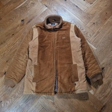 Patta corduroy hunting jacket Coat Brown Mens Large Fleece And Quilt Lined 