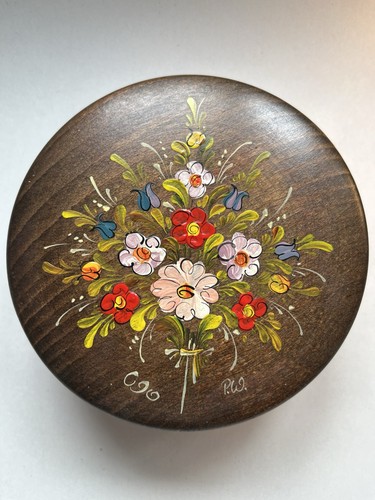 Vintage hand painted wooden - vintage, hand-painted