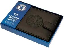 Chelsea FC Wallet RFID Anti Fraud Real Leather Gift Debossed Official License